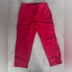 Banana Republic Women's Red Cargo Pants